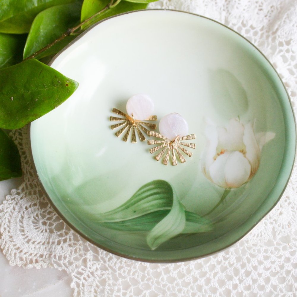 Antique RS Germany Hand Painted Trinket Dish c1920